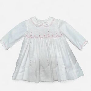 Elegant White and Pink Kids Formal Dress
